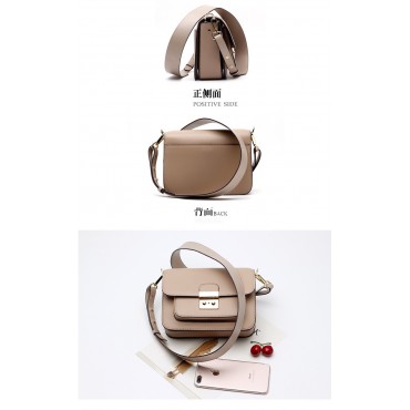 Eldora Genuine Leather Shoulder Bag Khaki 76383