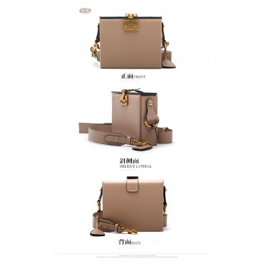 Eldora Genuine Leather Shoulder Bag Khaki 76385