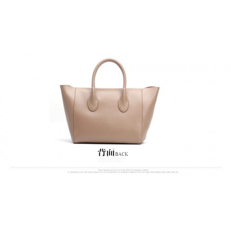 Eldora Genuine Leather Top Handle Bag Khaki 76386