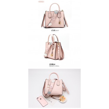 Eldora Genuine Leather Shoulder Bag Pink 76387