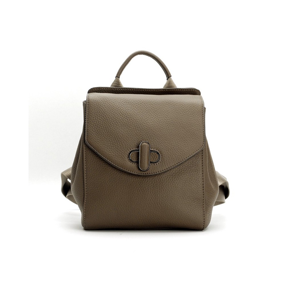 Eldora Genuine Leather Backpack Bag Grey 76388