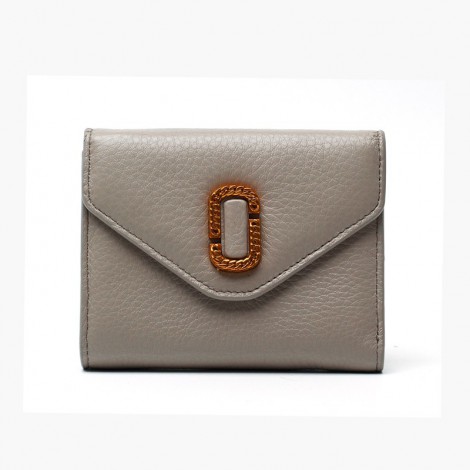 Eldora Genuine Cowhide Leather Wallet Grey 76389