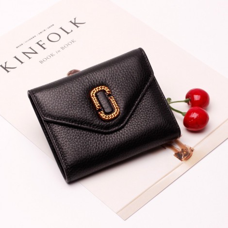 Eldora Genuine Cowhide Leather Wallet Black 76389