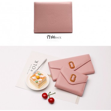 Eldora Genuine Cowhide Leather Wallet Pink 76389