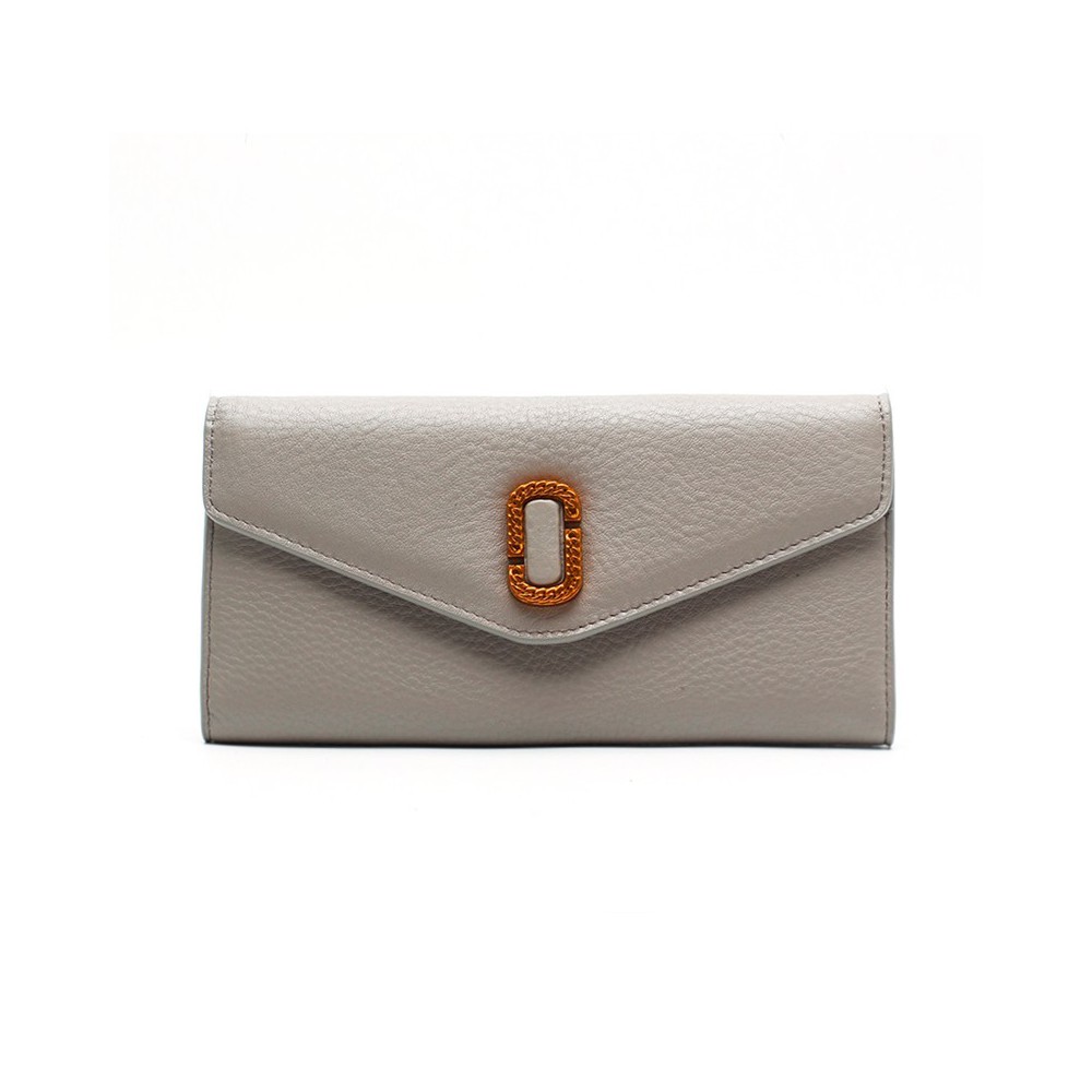 Eldora Genuine Cowhide Leather Wallet Grey 76389