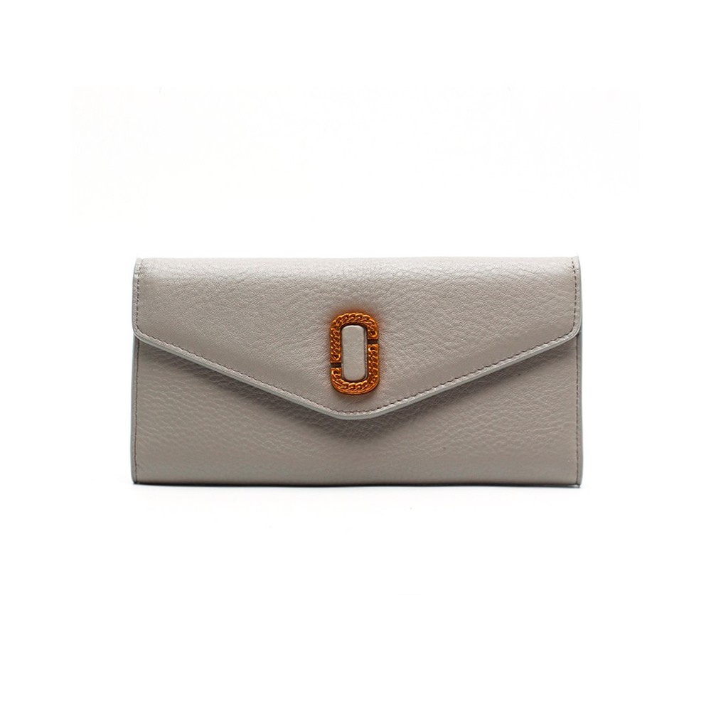 Eldora Portefeuille en cuir Gris 76389