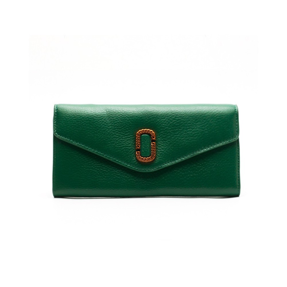 Eldora Genuine Cowhide Leather Wallet Dark Green 76389