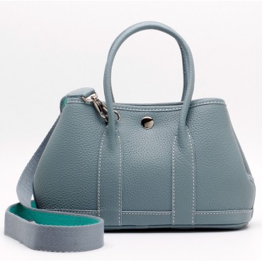 Eldora Genuine Leather Shoulder Bag Light Blue 76390