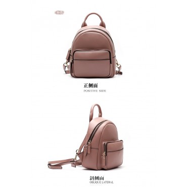 Eldora Genuine Leather Backpack Bag Pink 76392
