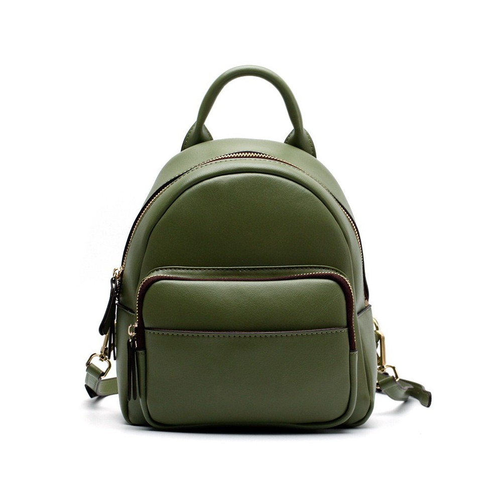 Sac à dos en cuir Vert 76392