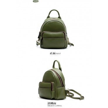 Eldora Genuine Leather Backpack Bag Dark  Green 76392