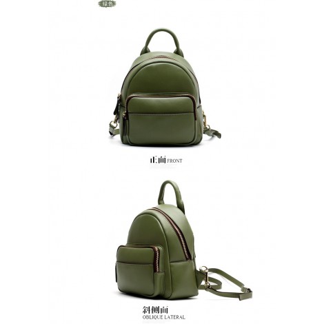 Green NGIL Faux Leather Mini Backpack