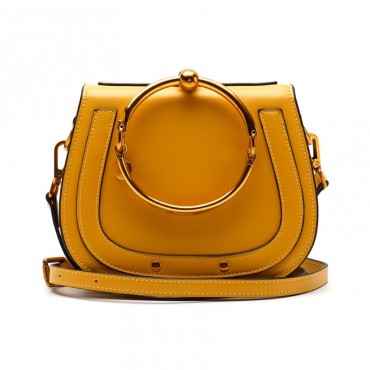 Eldora Genuine Leather Shoulder Bag Yellow 76393