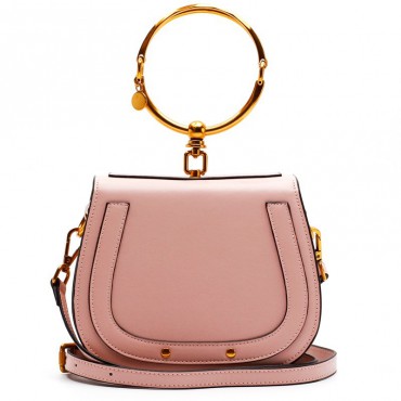 Eldora Genuine Leather Shoulder Bag Pink 76393