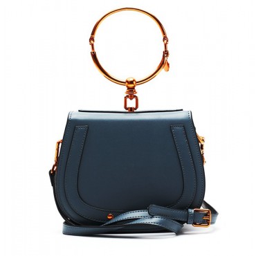 Eldora Genuine Leather Shoulder Bag Dark Blue 76393