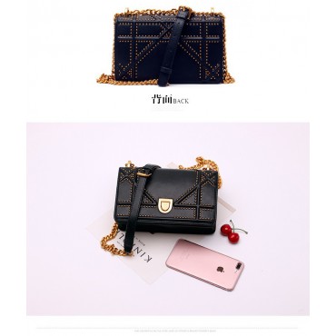 Eldora Genuine Leather Shoulder Bag Black 76399