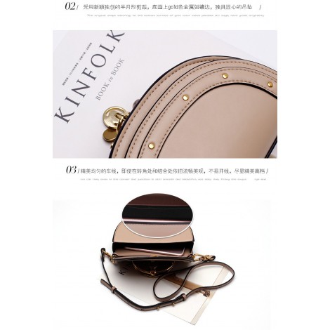 Eldora Genuine Leather Shoulder Bag Khaki 76404