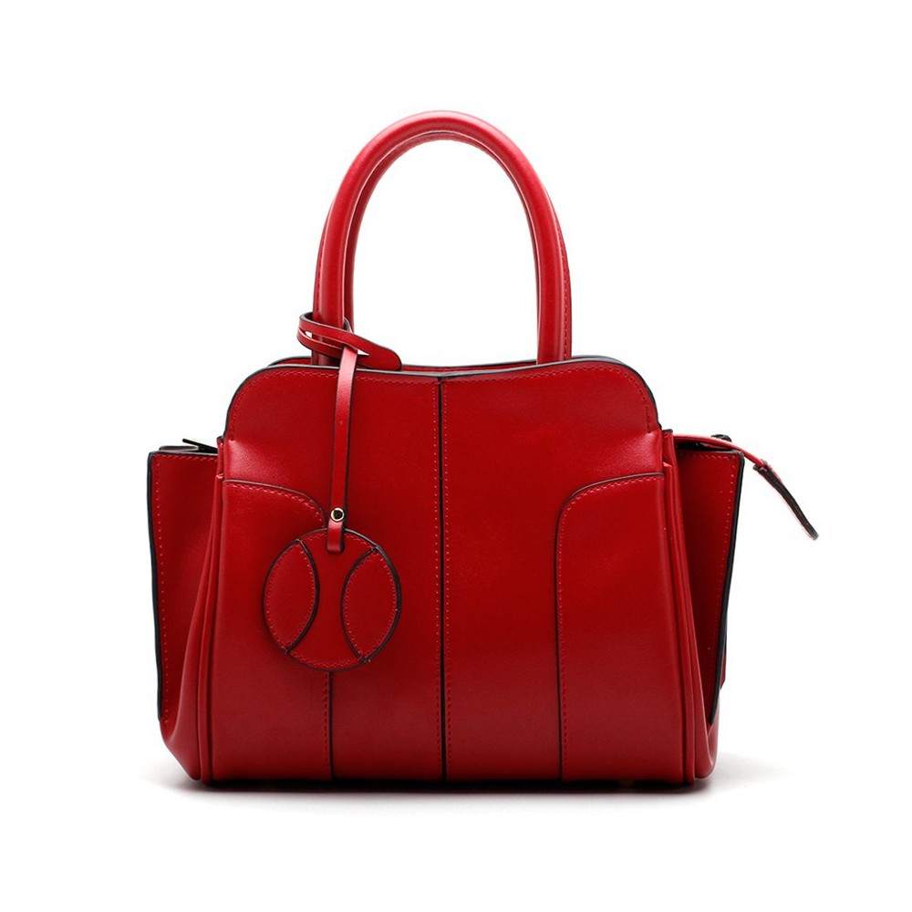 Eldora Genuine Leather Top Handle Bag Red 76408 Eldora Genuine Leather Top Handle Bag Red 76408