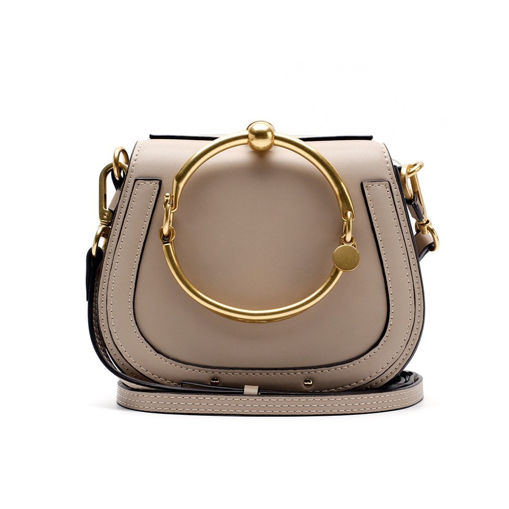 Eldora Genuine Leather Shoulder Bag Khaki 76411