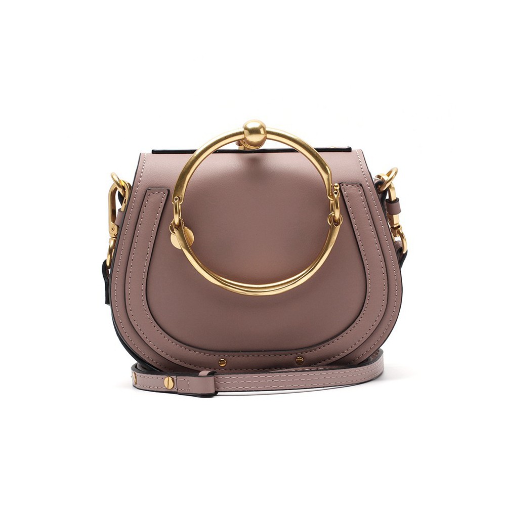 Eldora Genuine Leather Shoulder Bag Pink 76411