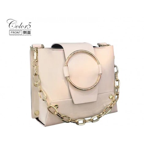 Eldora Genuine Leather Shoulder Bag White 76413