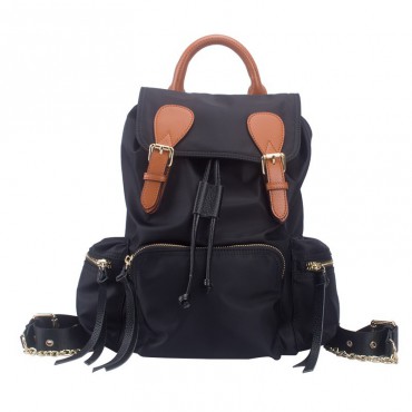 Eldora Genuine Leather Backpack Bag Black 76414