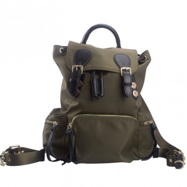 Eldora Genuine Leather Backpack Bag Dark Green 76414