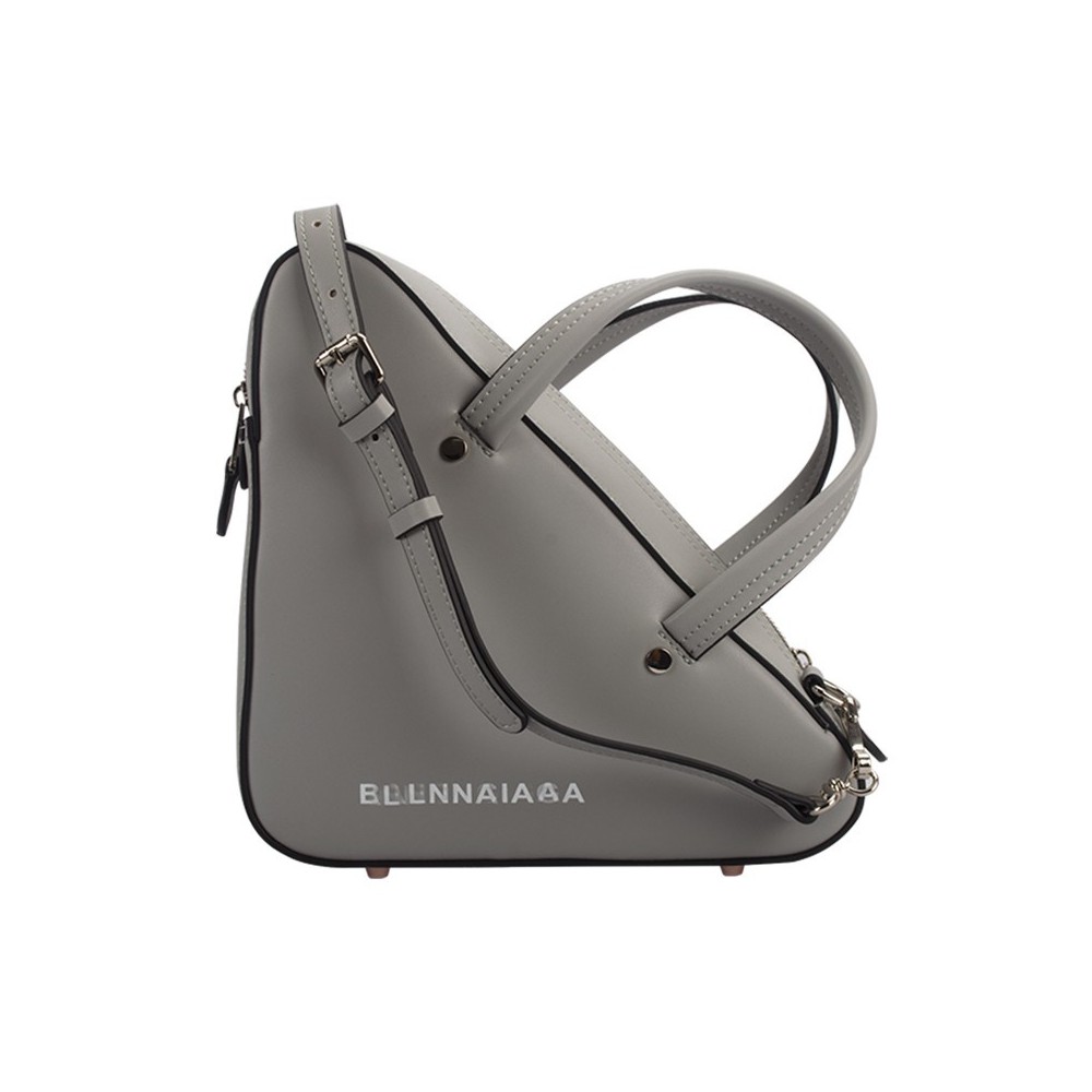 Eldora Genuine Leather Top Handle Bag Grey 76415