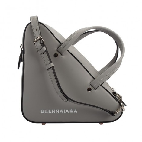 Eldora Genuine Leather Top Handle Bag Grey 76415