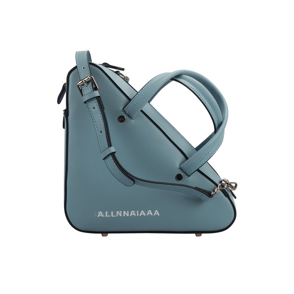 Eldora Genuine Leather Top Handle Bag Blue 76415