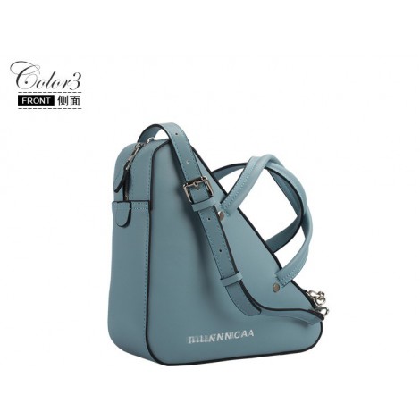 Eldora Genuine Leather Top Handle Bag Blue 76415