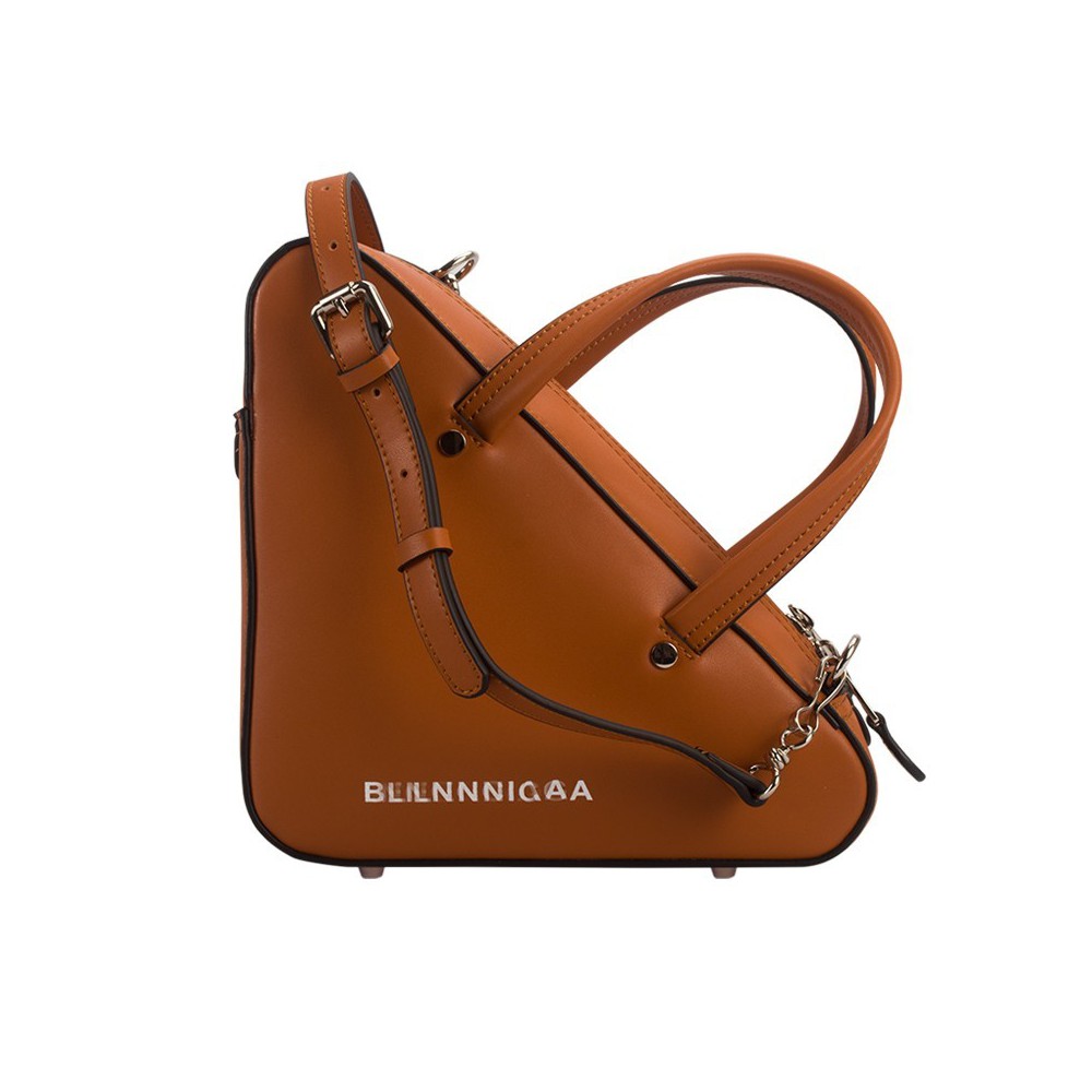 Eldora Genuine Leather Top Handle Bag Brown 76415