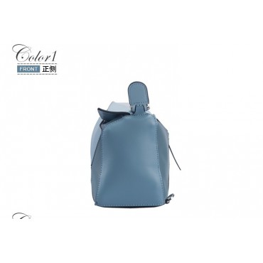 Eldora Genuine Leather Top Handle Bag Blue 76416