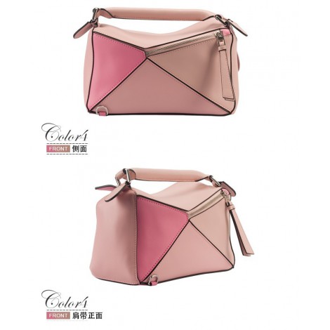 Eldora Genuine Leather Top Handle Bag Pink 76416