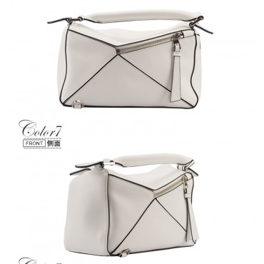 Eldora Genuine Leather Top Handle Bag White 76416