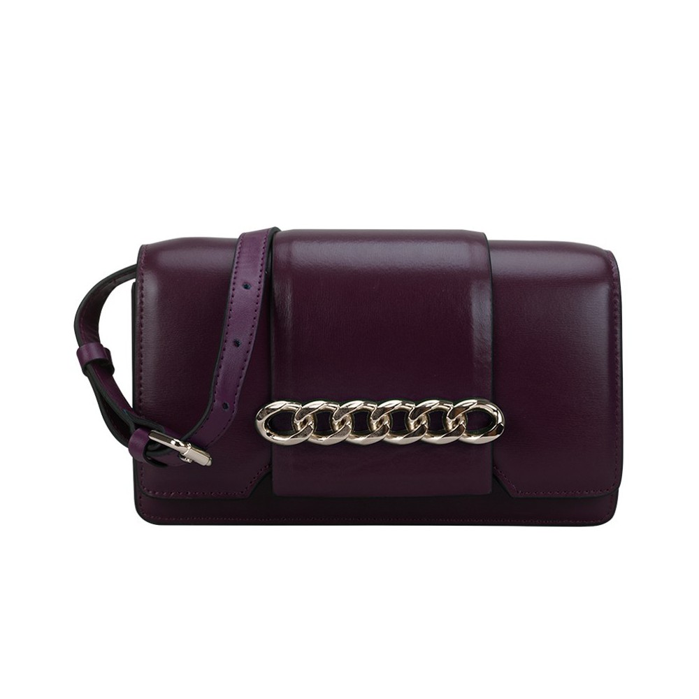 Eldora Genuine Leather Shoulder Bag Purple 76419