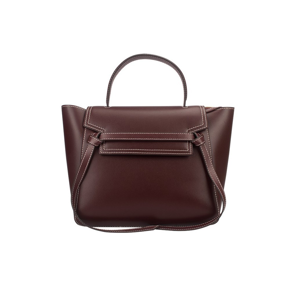 Eldora Genuine Leather Top Handle Bag Purple 76420