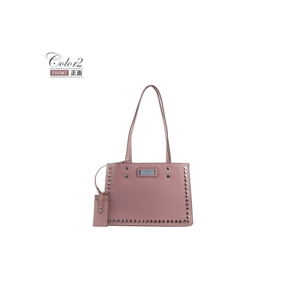Eldora Genuine Leather Top Handle Bag Pink 76425