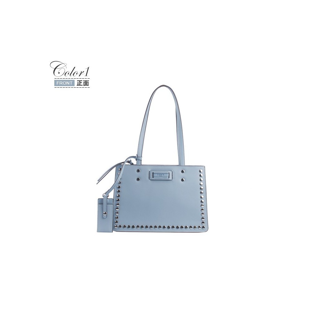 Eldora Genuine Leather Top Handle Bag Blue 76425