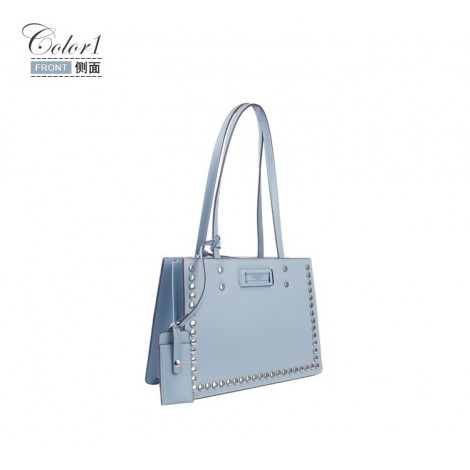 Eldora Genuine Leather Top Handle Bag Blue 76425