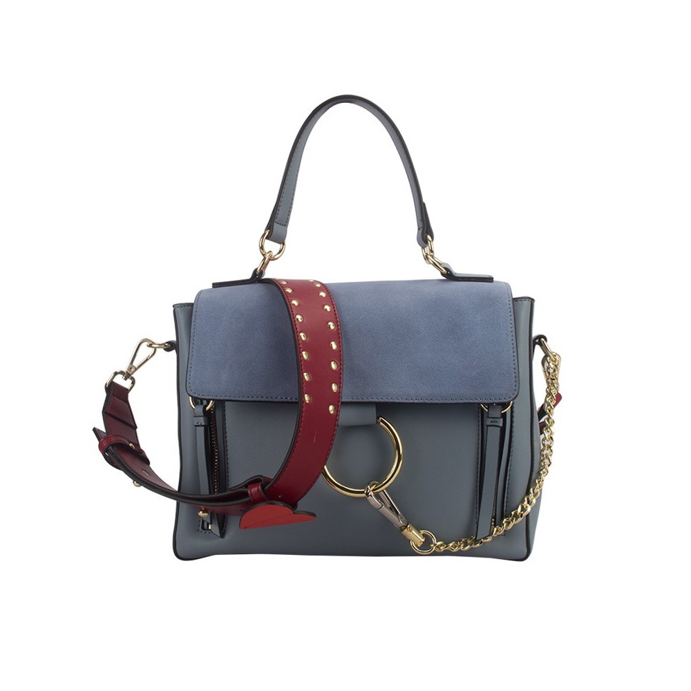 Eldora Genuine Leather Shoulder Bag Blue 76427