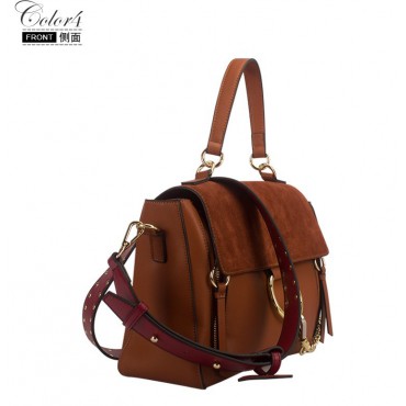 Eldora Genuine Leather Shoulder Bag Brown 76427