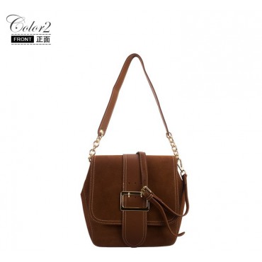 Eldora Genuine Leather Top Handle Bag Brown 76430 