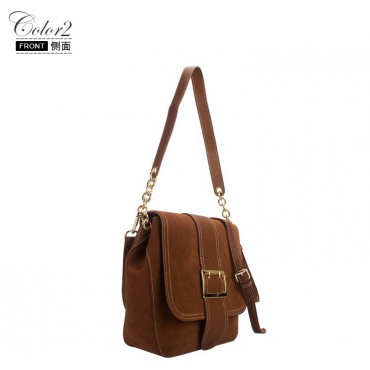 Eldora Genuine Leather Top Handle Bag Brown 76430 