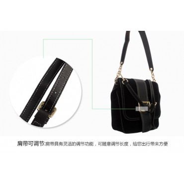 Eldora Genuine Leather Top Handle Bag Black 76430 