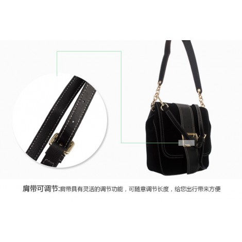 Eldora Genuine Leather Top Handle Bag Black 76430 