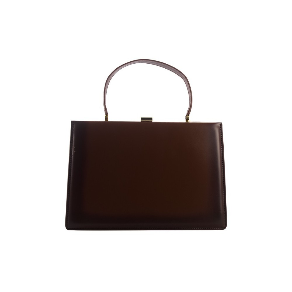 Eldora Genuine Leather Top Handle Bag Dark Red 76431