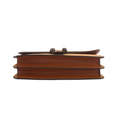 Eldora Genuine Leather Shoulder Bag Brown 76412