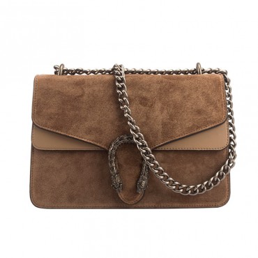 Eldora Genuine Leather Shoulder Bag Khaki 76412