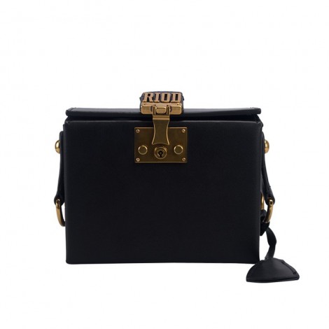 Eldora Genuine Leather Shoulder Bag Black 76435